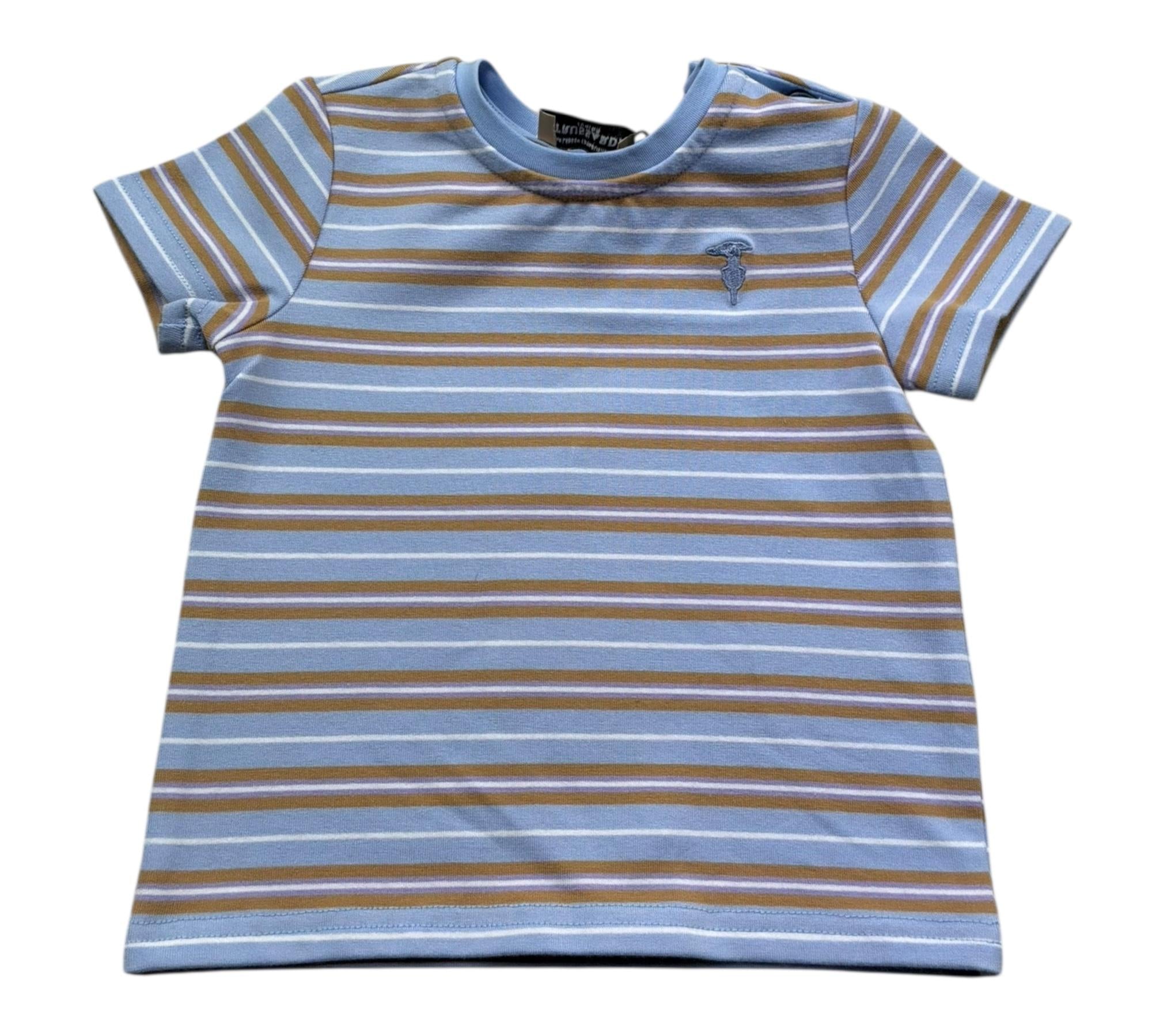 Trussardi T-Shirt Girocollo Fantasia A Righe per Neonata TIP26110TS AZZURRO TRUSSARDI 