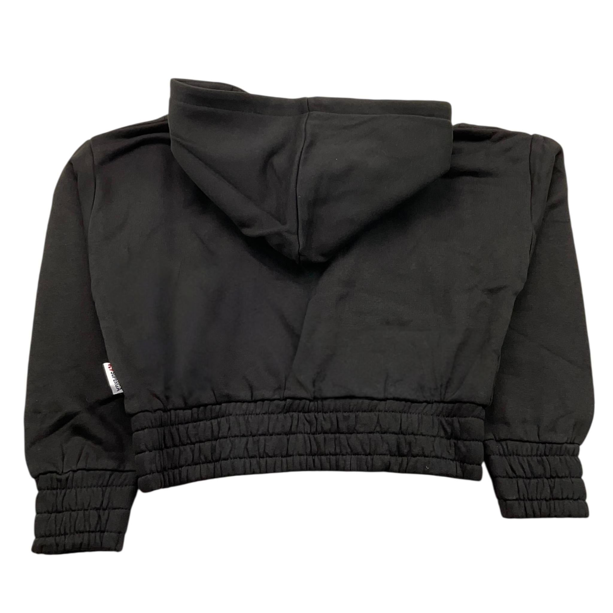 SUPERGA felpa chiusa con cappuccio tinta unita Nero per Bambina SA414 NERO SUPERGA 