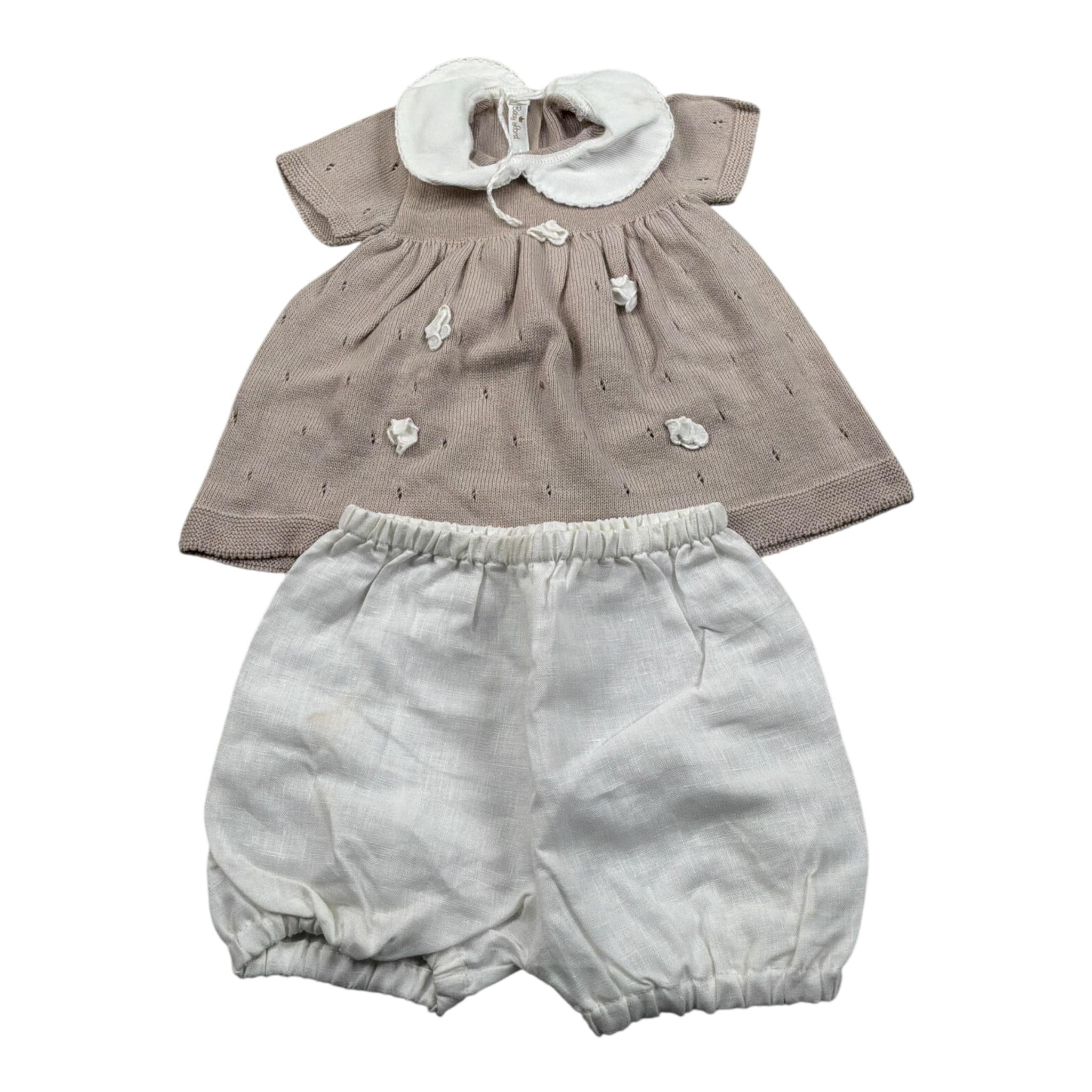 Baby Lord Completo 2 Pezzi T-Shirt-Culotte Beige per Neonata CMPB BEIGE BABY LORD 