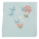 Guess T-Shirt Girocollo Tinta Unita con Logo per Neonata A5RI03K6YW4X VERDE ACQUA GUESS 