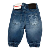 Cesare Paciotti Pantalone Effetto Denim Tinta Unita con Elastico In Vita per Bambino PTP5101BX BLU CESARE PACIOTTI 