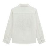 Guess Camicia Tinta Unita con Logo per Bambino N5GH00WFBT0 PANNA GUESS 
