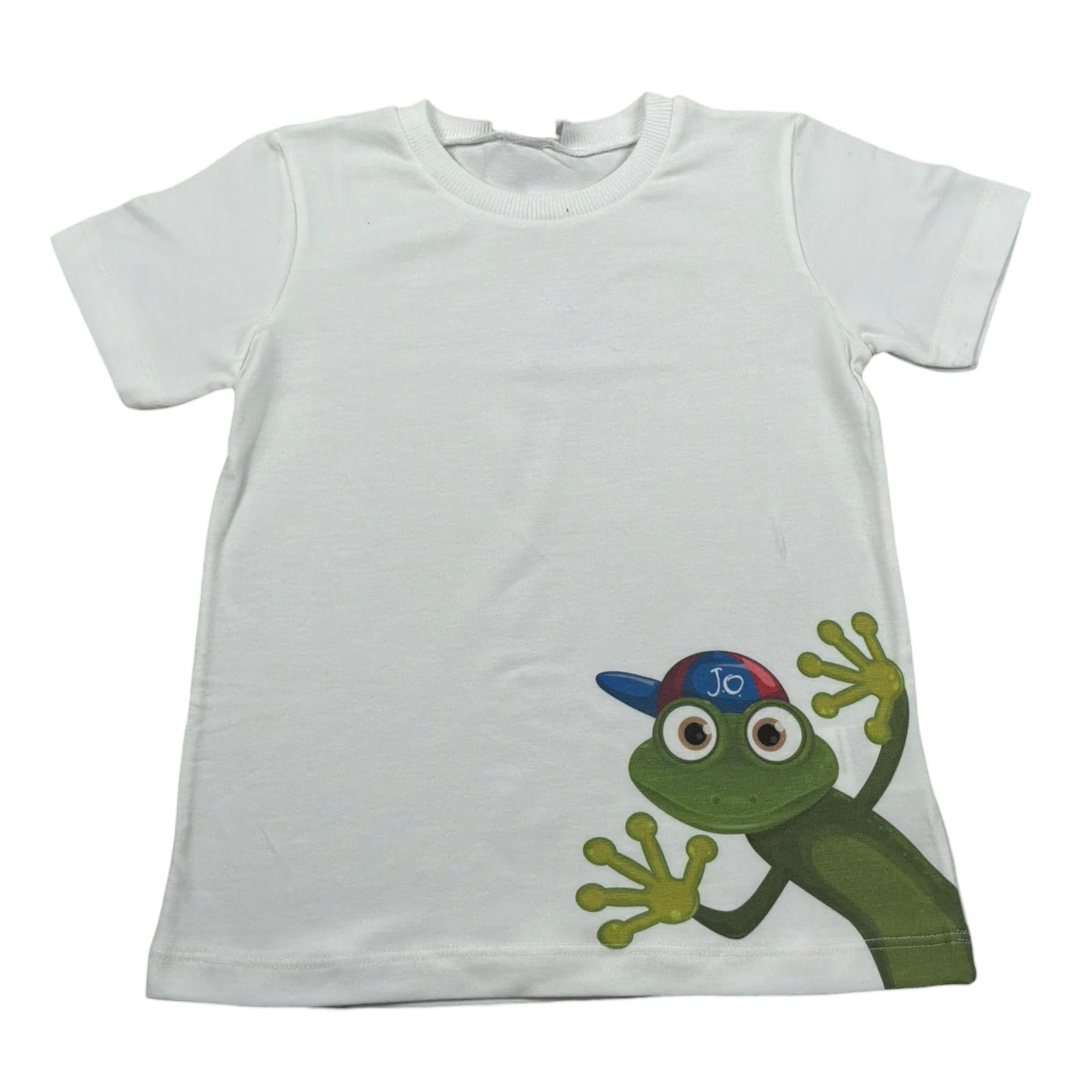 J.O. Milano T-Shirt Girocollo tinta unita con Stampe Panna per Bambino 576N2J PANNA J.O. MILANO 