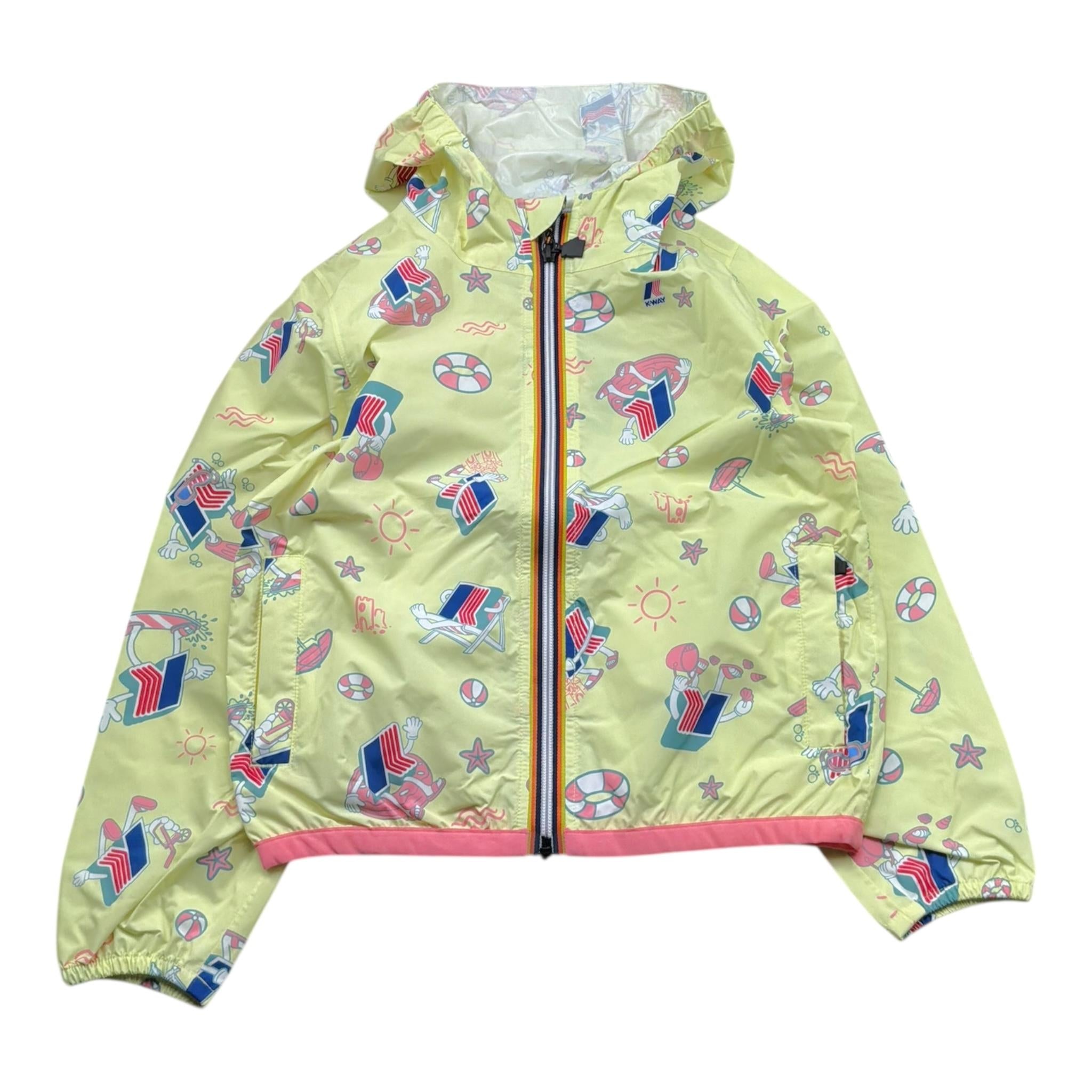 K-Way Giubbino Stampa Fantasia con Loghi per Bambina K2148SWX GIALLO K-WAY 