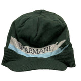 ARMANI cappello tinta unita con logo Verde per Neonato NX463 VERDE ARMANI 