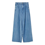 Liu Jo Pantalone Modello Palazzo Tinta Unita In Denim per Bambina GA5104X BLU LIU JO 