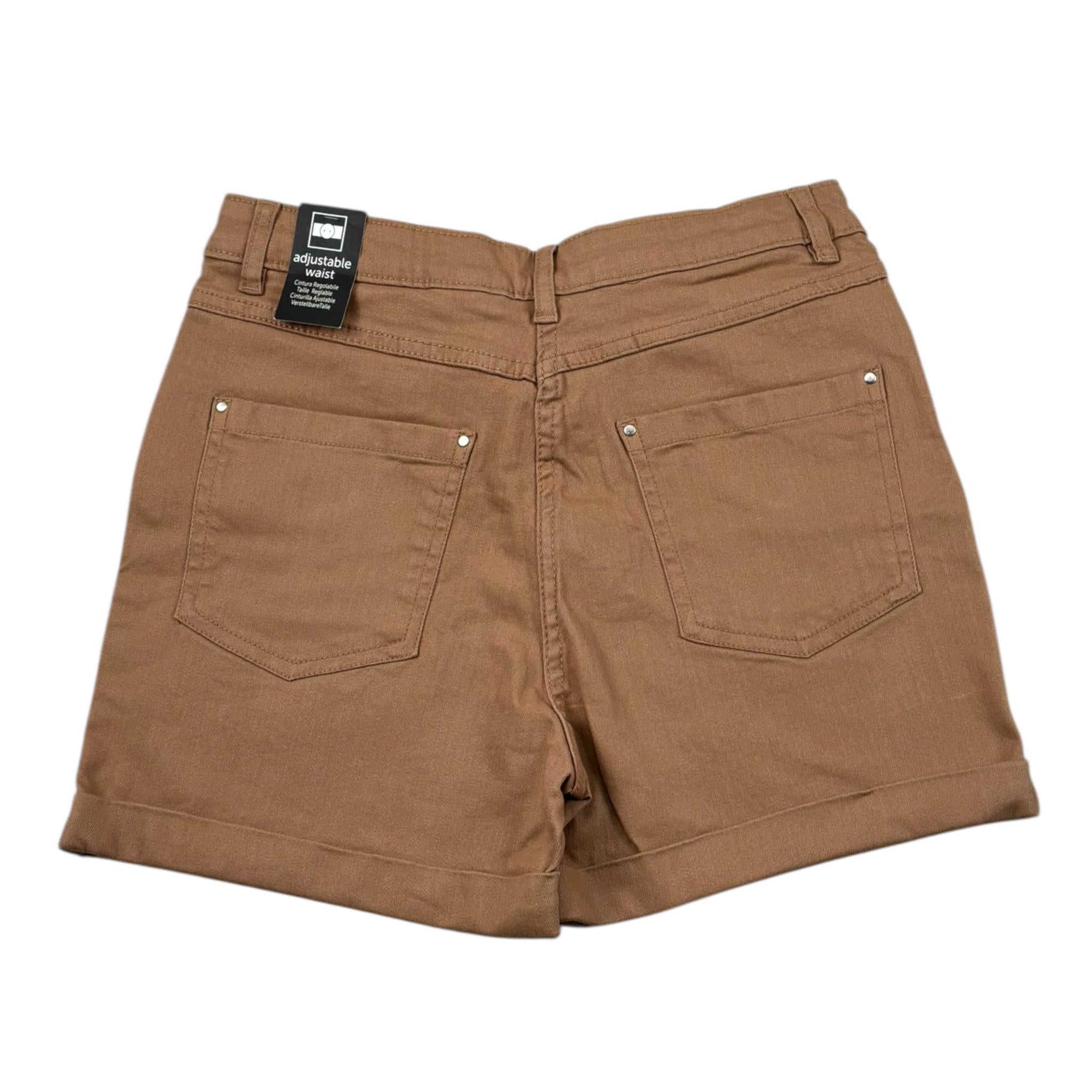 Sarabanda Short Tinta Unita con Girovita Reglabile per Bambina D4209 MARRONE SARABANDA 