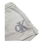 Calvin Klein Short Tinta Unita con Logo E Glitter per Bambina IG0IG02959 BIANCO CALVIN KLEIN 