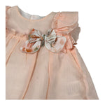 Barcellino Completo 2 Pezzi Abito-Culotte Bicolore  per Neonata 121505X PESCA BARCELLINO 