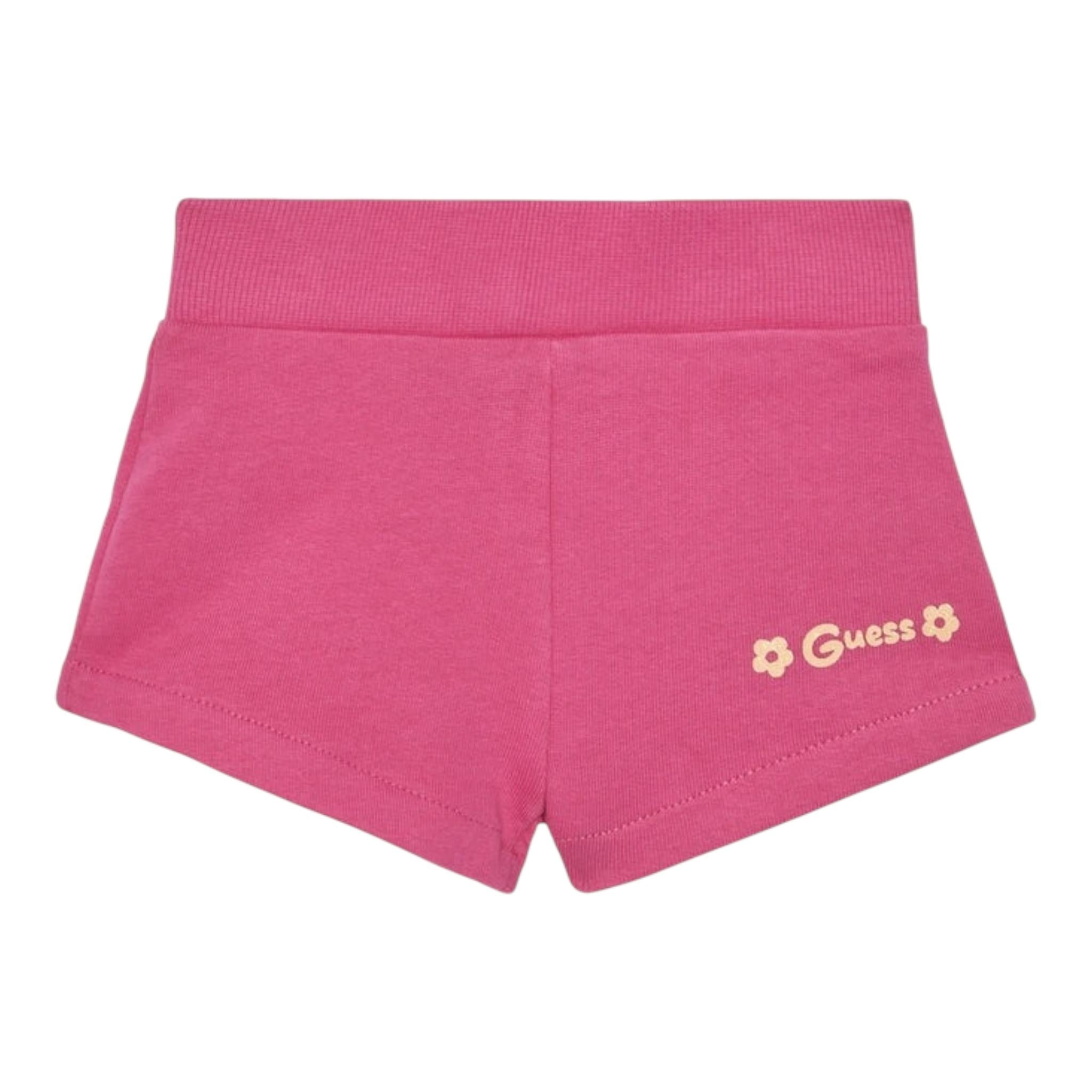 Guess Completo 2 Pezzi T-Shirt-Short per Neonata A5GG07K6YW4 BIANCO/FUXIA GUESS 