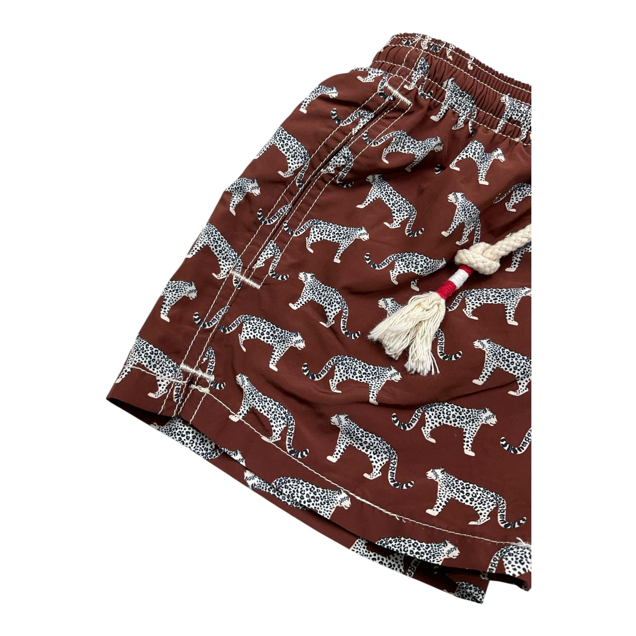 Saint Barth Costume Tinta Unita con Stampa Animale per Bambino JEA0016 MARRONE SAINT BARTH 