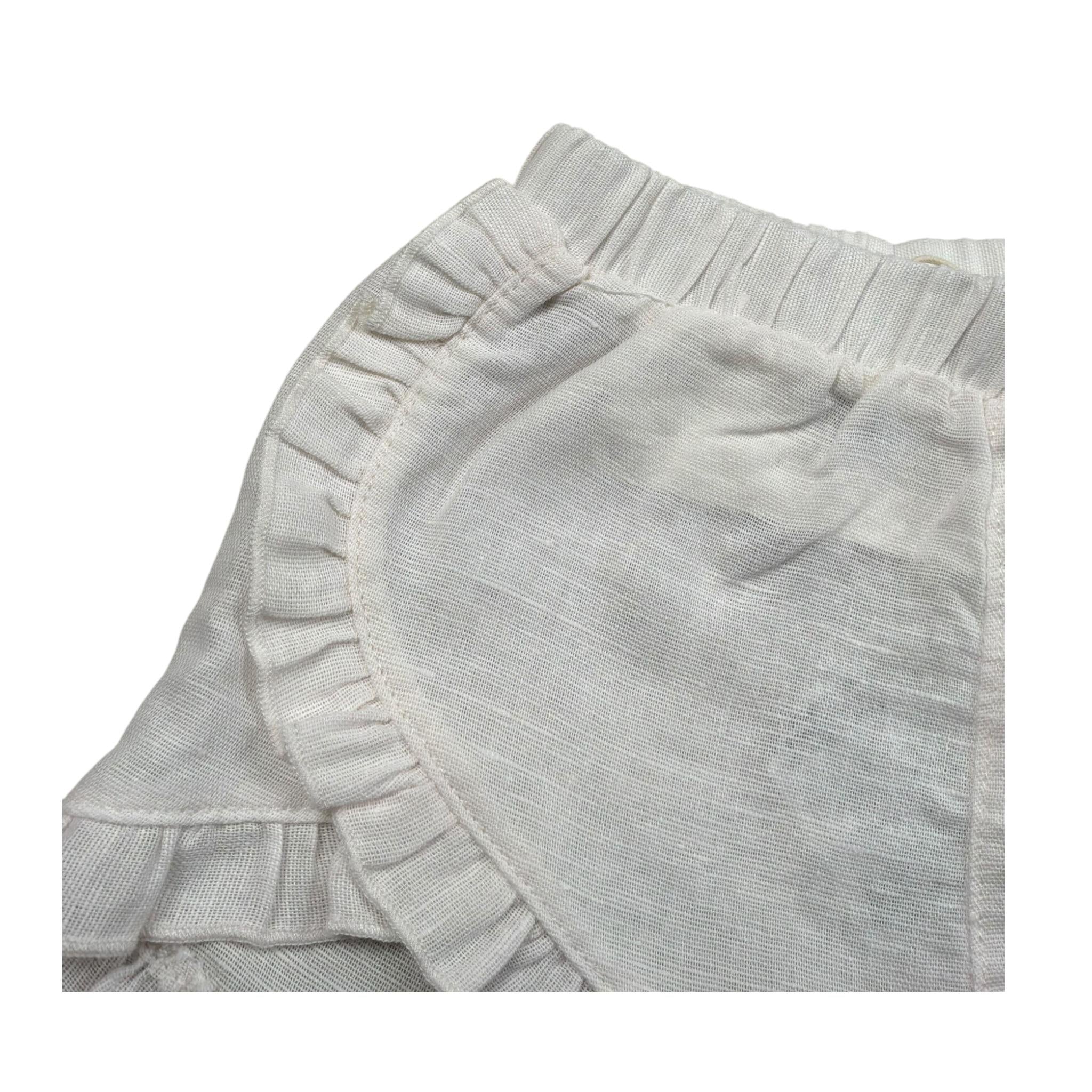 Play Up Short Tinta Unita con Elastico In Vita per Neonata PA022AQ11700 BIANCO PLAY UP 