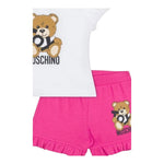 Moschino Completo 2 Pezzi T-Shirt-Short per Neonata MAG01OX BIANCO/FUXIA MOSCHINO 
