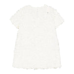 Dou Dou Abito Girocollo Tinta Unita con Applicazioni per Bambina DW1A91X PANNA DOU DOU 