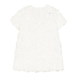 Dou Dou Abito Girocollo Tinta Unita con Applicazioni per Bambina DW1A91X PANNA DOU DOU 