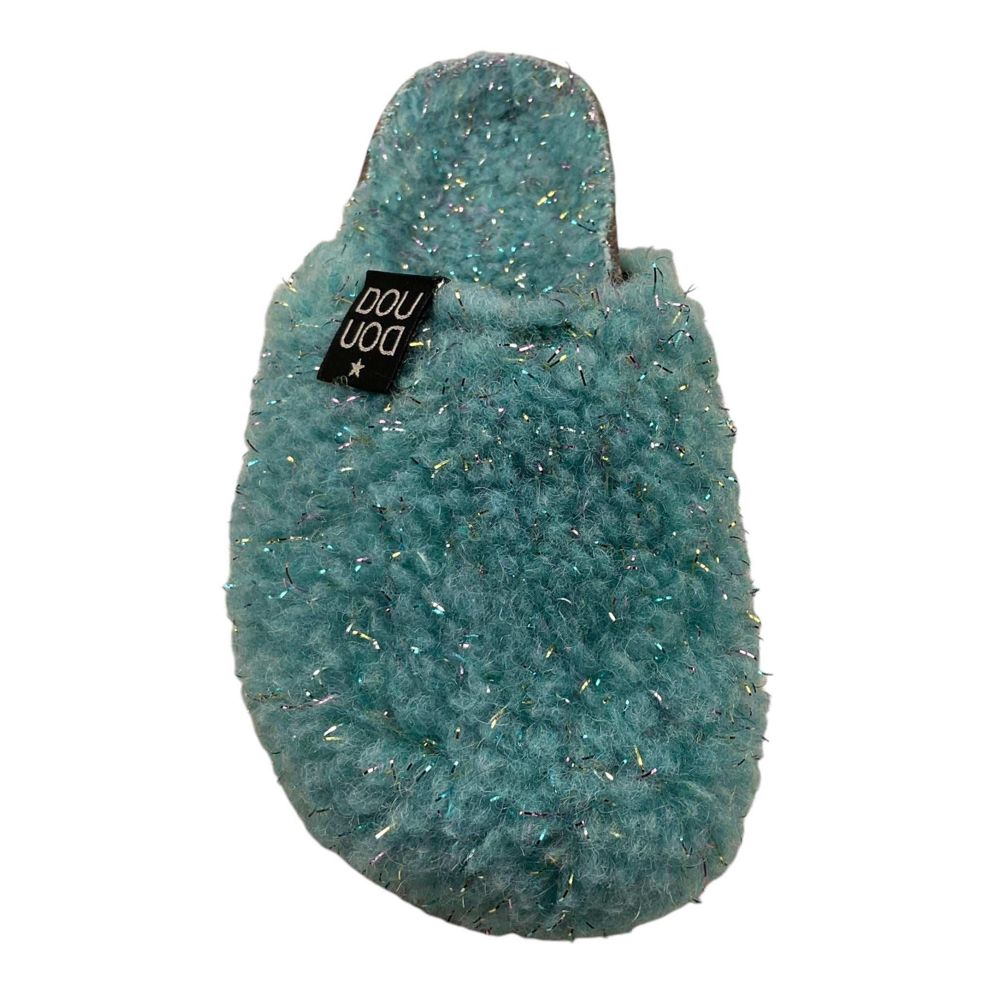 DOU DOU ciabatta tinta unita teddy Azzurro per Bambina BIRKY439 AZZURRO DOU DOU 