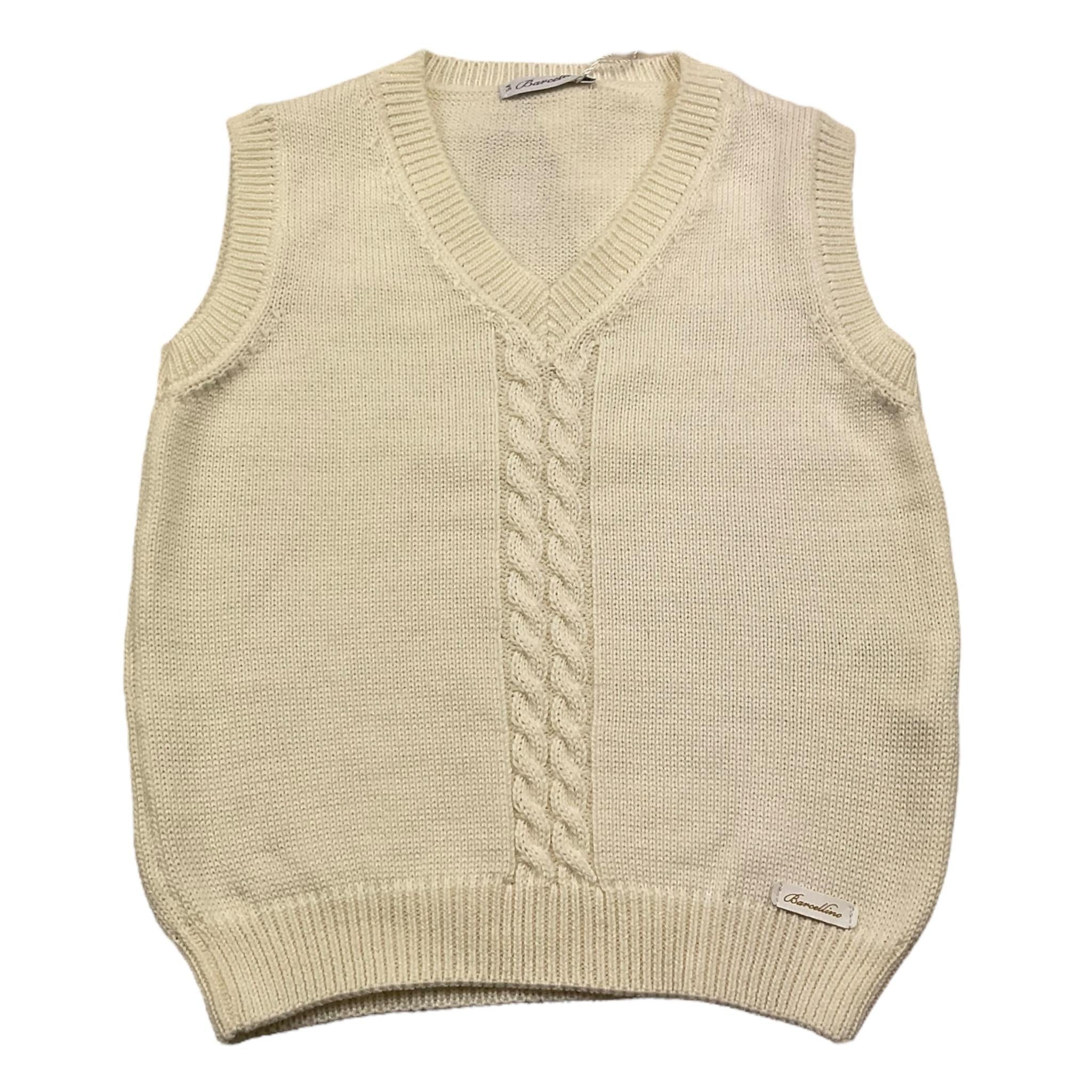 BARCELLINO gilet tinta unita scollo a v Panna per Bambino 105311 PANNA BARCELLINO 