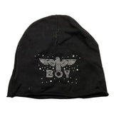 BOY LONDON cappello tinta unita con stampa logo Nero per Bambina CAPBO NERO BOY LONDON 