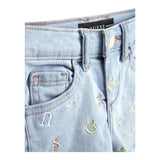 Guess Short In Denim Tinta Unita con Ricami Logo per Neonata K3GD16D4CA0 AZZURRO GUESS 