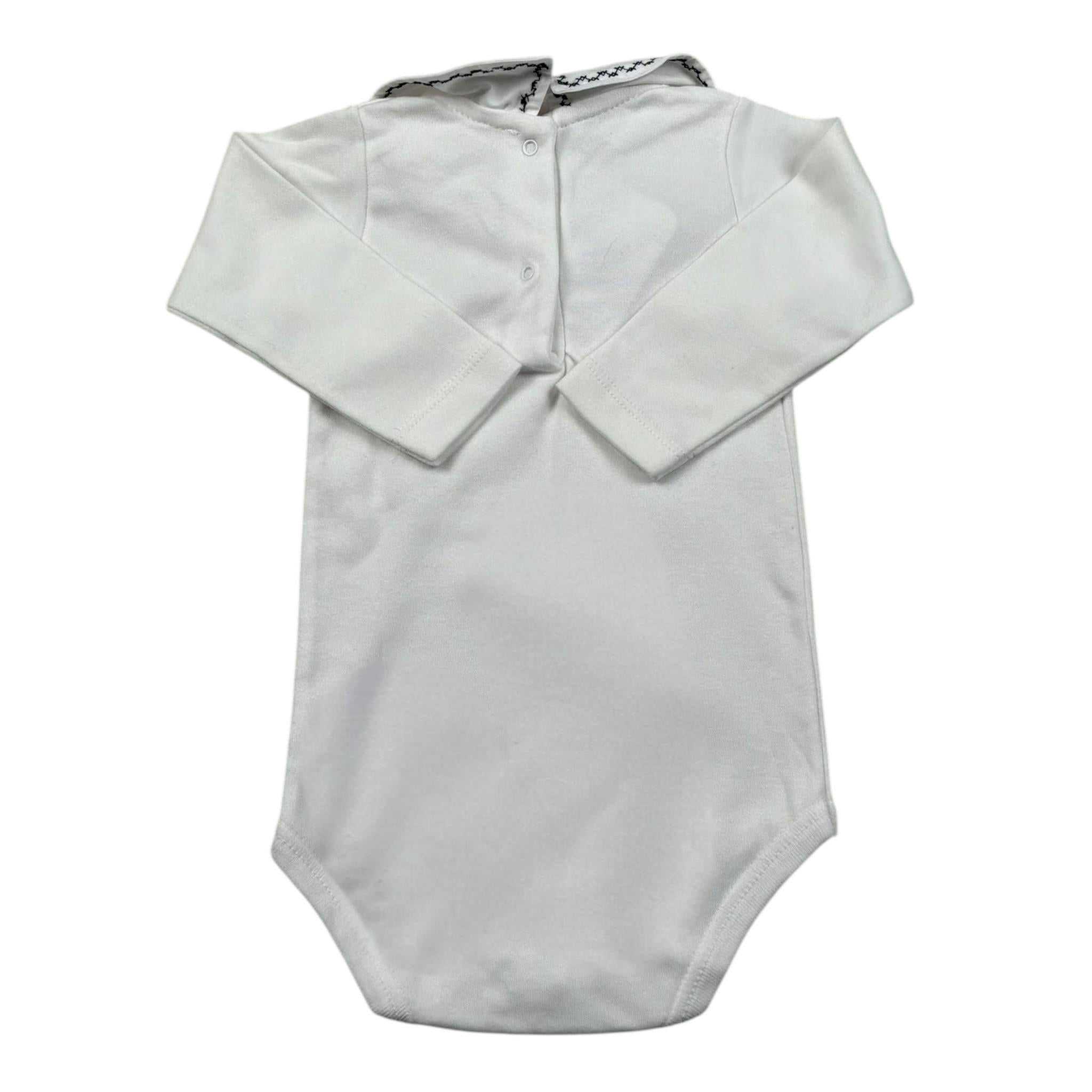 Seerose Body Manica Lunga Tinta Unita con Colletto per Neonata BDRS BIANCO SEEROSE 