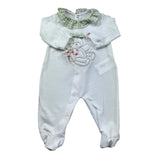 Le Bebe Tutina Manica Lunga Tinta Unita con Colletto per Neonata LBG6229 BIANCO LE BEBE 