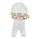 Marlu' Completo 2 Pezzi Shirt-Ghettina per Neonata EP2917 BIANCO MARLU' 