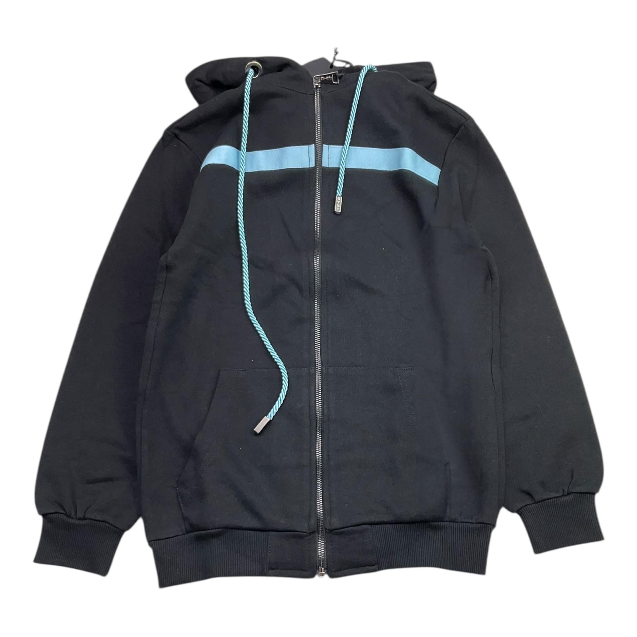 STAY STREET felpa tinta unita con cappuccio e zip Nero per Bambino FB801 NERO STAY STREET 