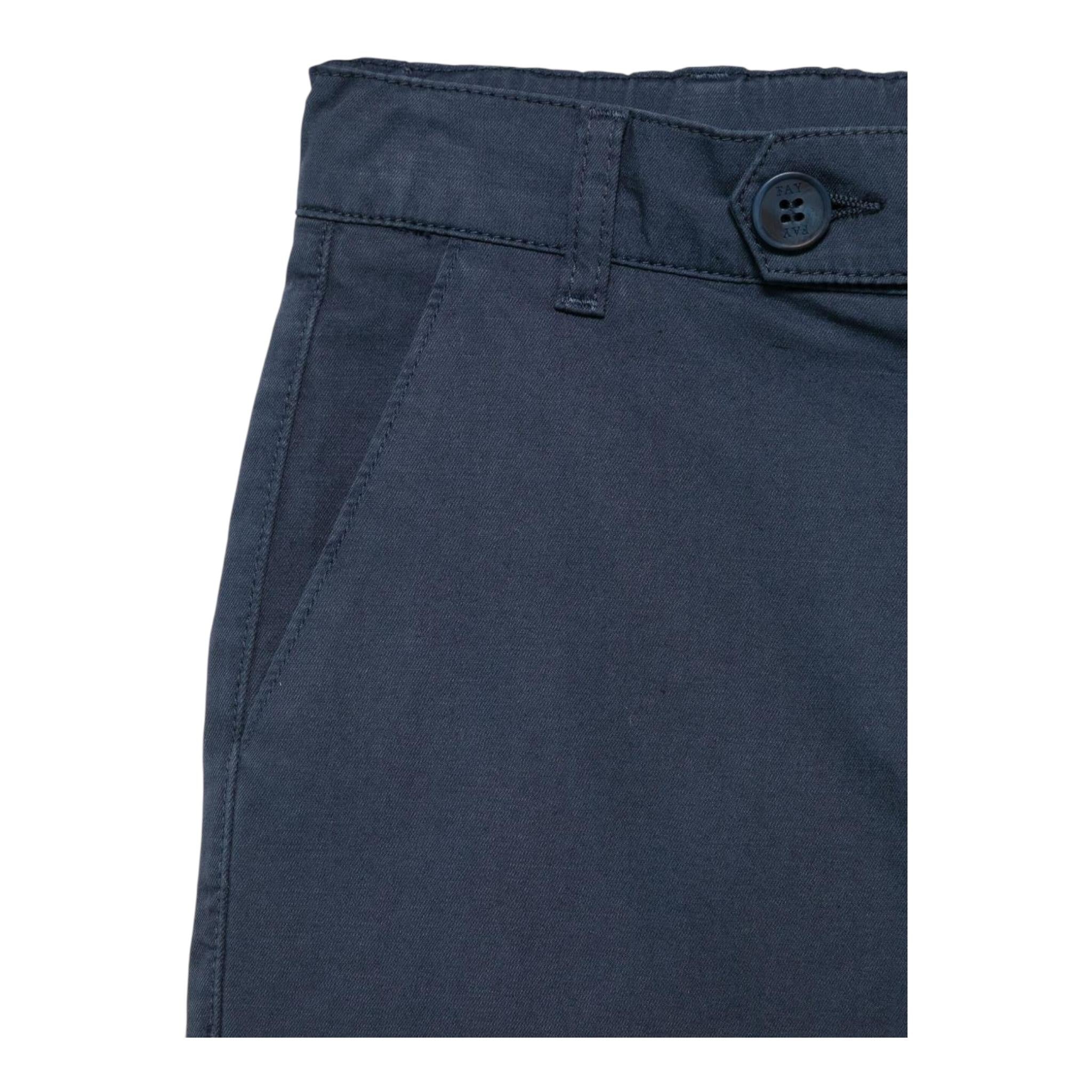 Fay Pantalone Tinta Unita con Bottone per Neonato FW6Q31N BLU FAY 