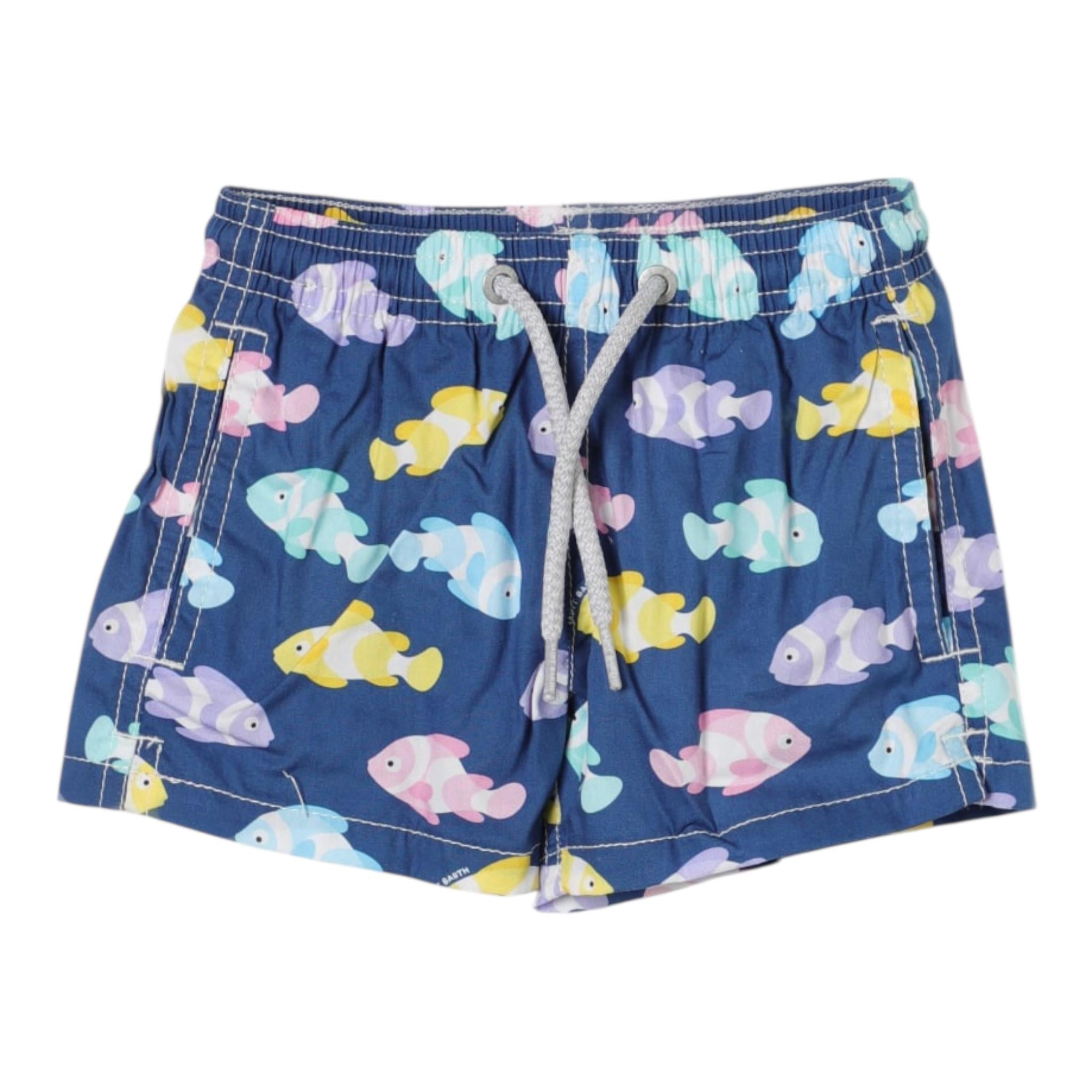 Saint Barth Costume Tinta Unita con Stampa Pesci per Bambino JEA0004XXX BLU SAINT BARTH 