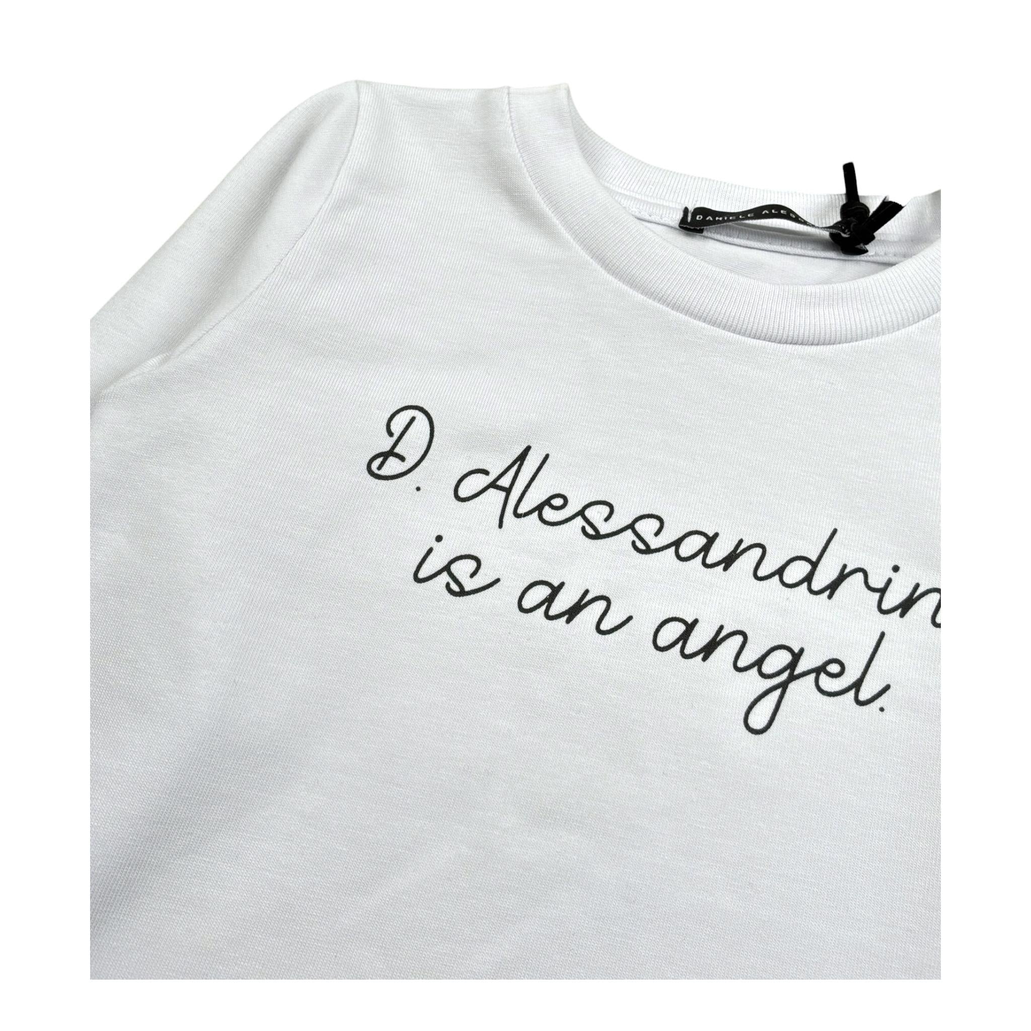 Daniele Alessandrini Shirt Girocollo Tinta Unita con Logo per Bambino 1291M00072 BIANCO DANIELE ALESSANDRINI 