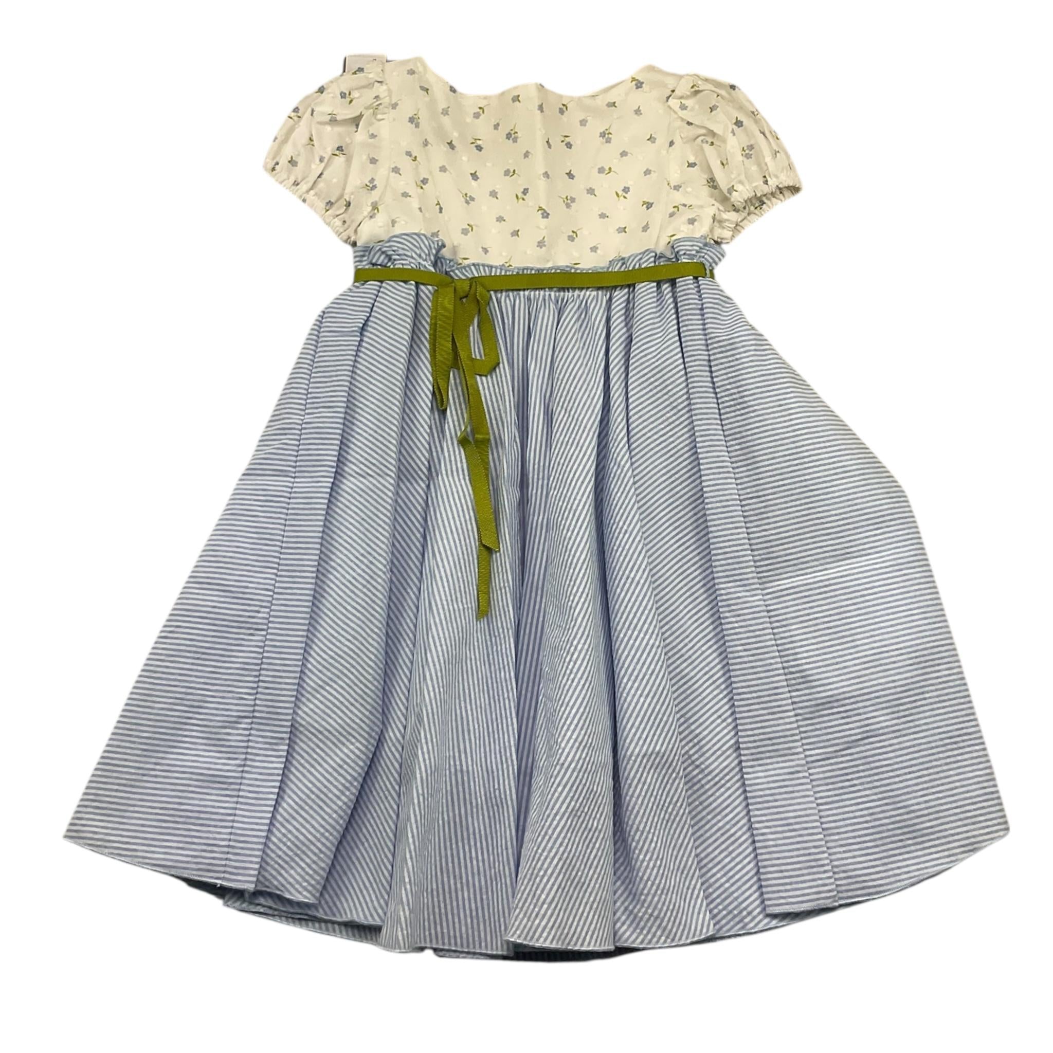 La Stupenderia Abito Mezza Manica Bicolore per Bambina TJAB84 BIANCO/AZZURRO LA STUPENDERIA 