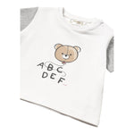 Mayoral T-Shirt Girocollo Tinta Unita con Stampa In Contrasto per Neonato 1037 BIANCO MAYORAL 