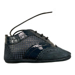 BABY WALKER scarpina tinta unita con lacci Blu per Neonato PB1067 BLU BABY WALKER 