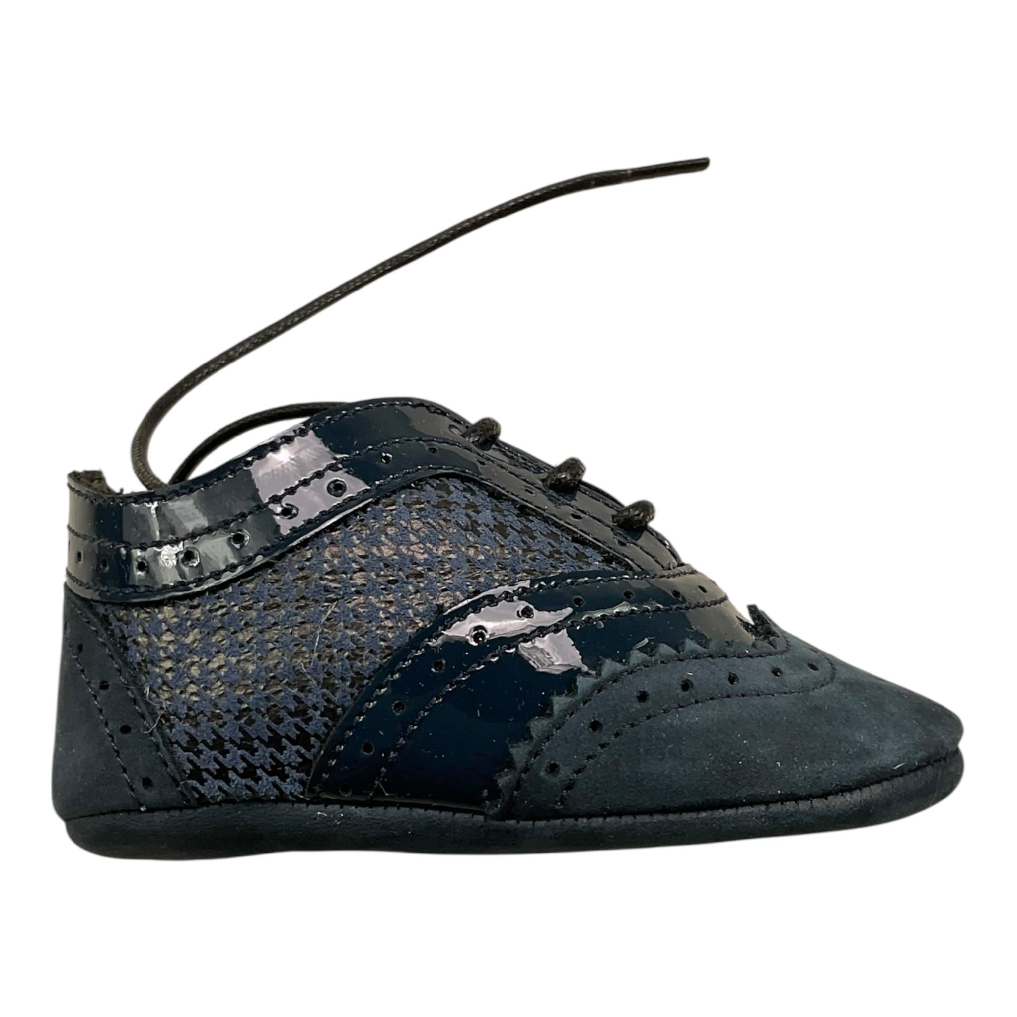 BABY WALKER scarpina tinta unita con lacci Blu per Neonato PB1067 BLU BABY WALKER 