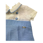 Le Bebe Pagliaccetto Mezza Manica Bicolore per Neonato LBB5380 BIANCO/AZZURRO LE BEBE 