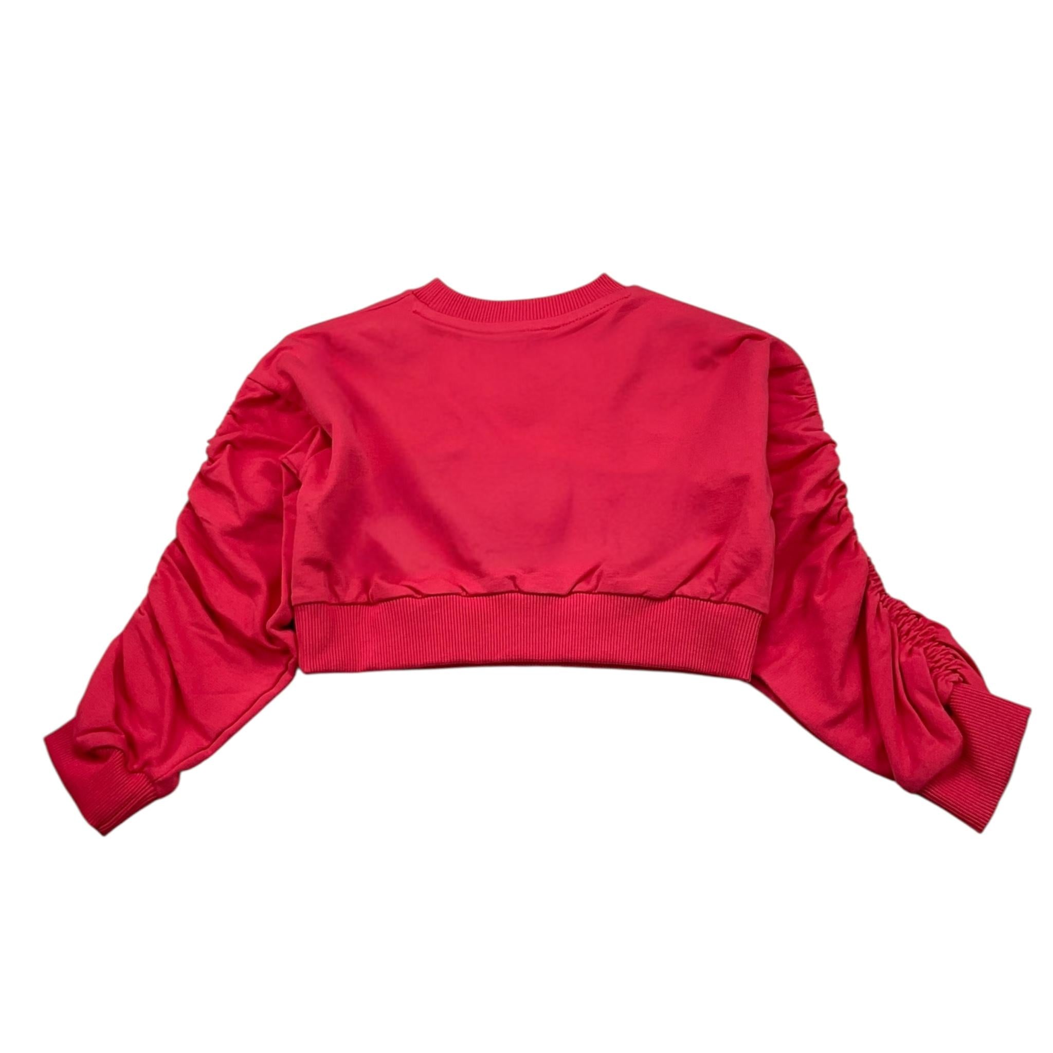 Hinnominate Felpa Tinta Unita Girocollo Modello Crop per Bambina 3645FY00191 CORALLO HINNOMINATE 