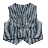 Manuel & Frank Gilet Bicolore con Fantasia A Righe per Neonato MF5119I BIANCO/BLU MANUEL & FRANK 