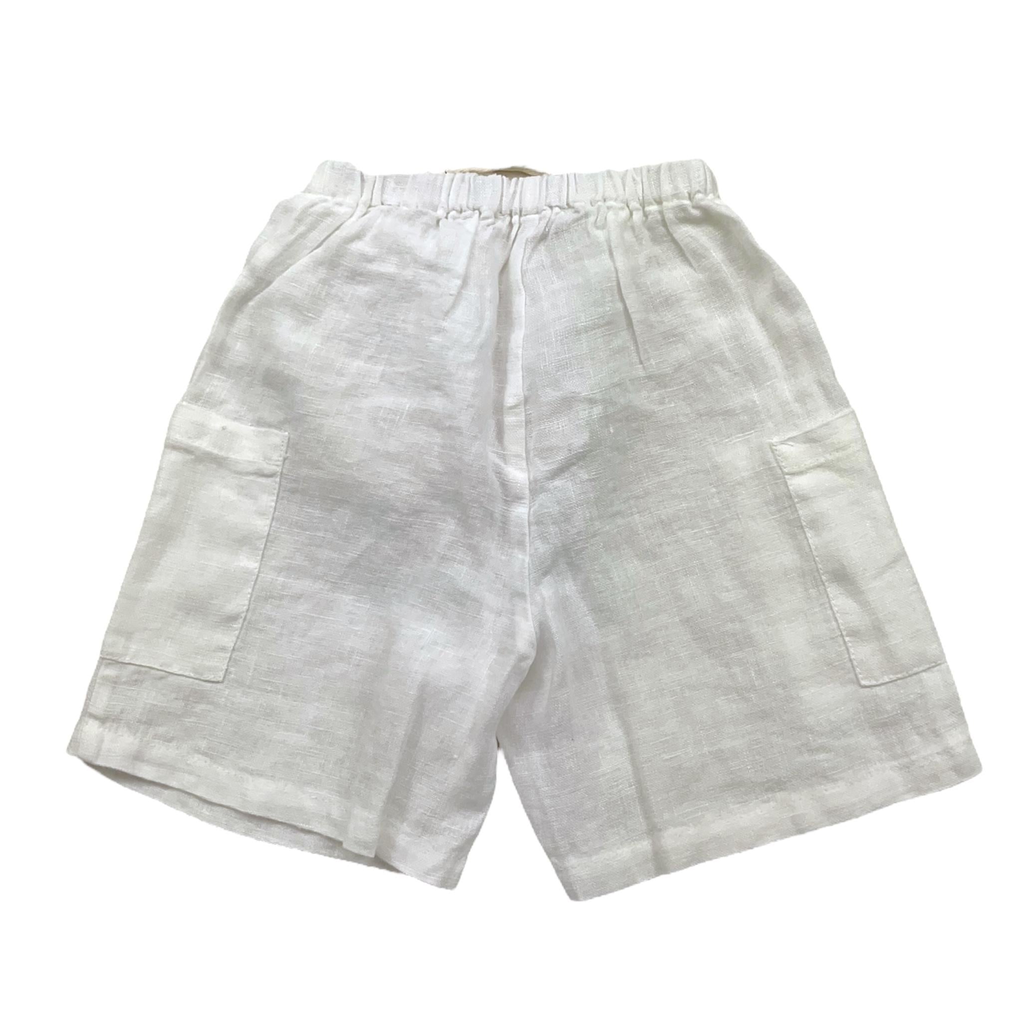Babe & Tess Short Tinta Unita con Elastico In Vita per Neonata 24518180N BIANCO BABE & TESS 