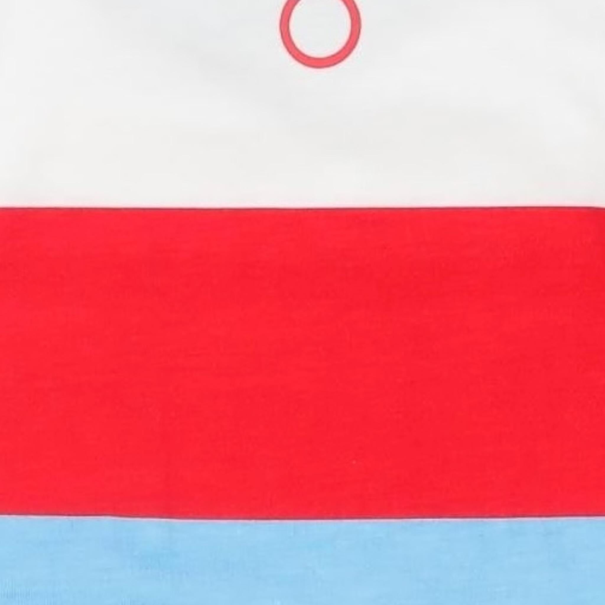 Trussardi T-Shirt Girocollo Tinta Unita con Stampa A Righe per Neonato TIP24063TS BIANCO TRUSSARDI 