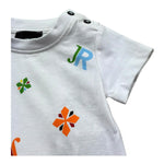 John Richmond T-Shirt Girocoll Tinta Unita con Stampe per Neonato RIP26119TS BIANCO JOHN RICHMOND 