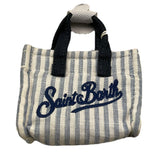 Saint Barth Ciondolo Mini Borsa Fantasia A Righe con Logo per Bambina KEYB002 BLU SAINT BARTH 