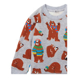 STELLA McCARTNEY felpa chiusa girocollo tinta unita con stampe in contrasto Grigio per Neonato TT4520 GRIGIO STELLA McCARTNEY 