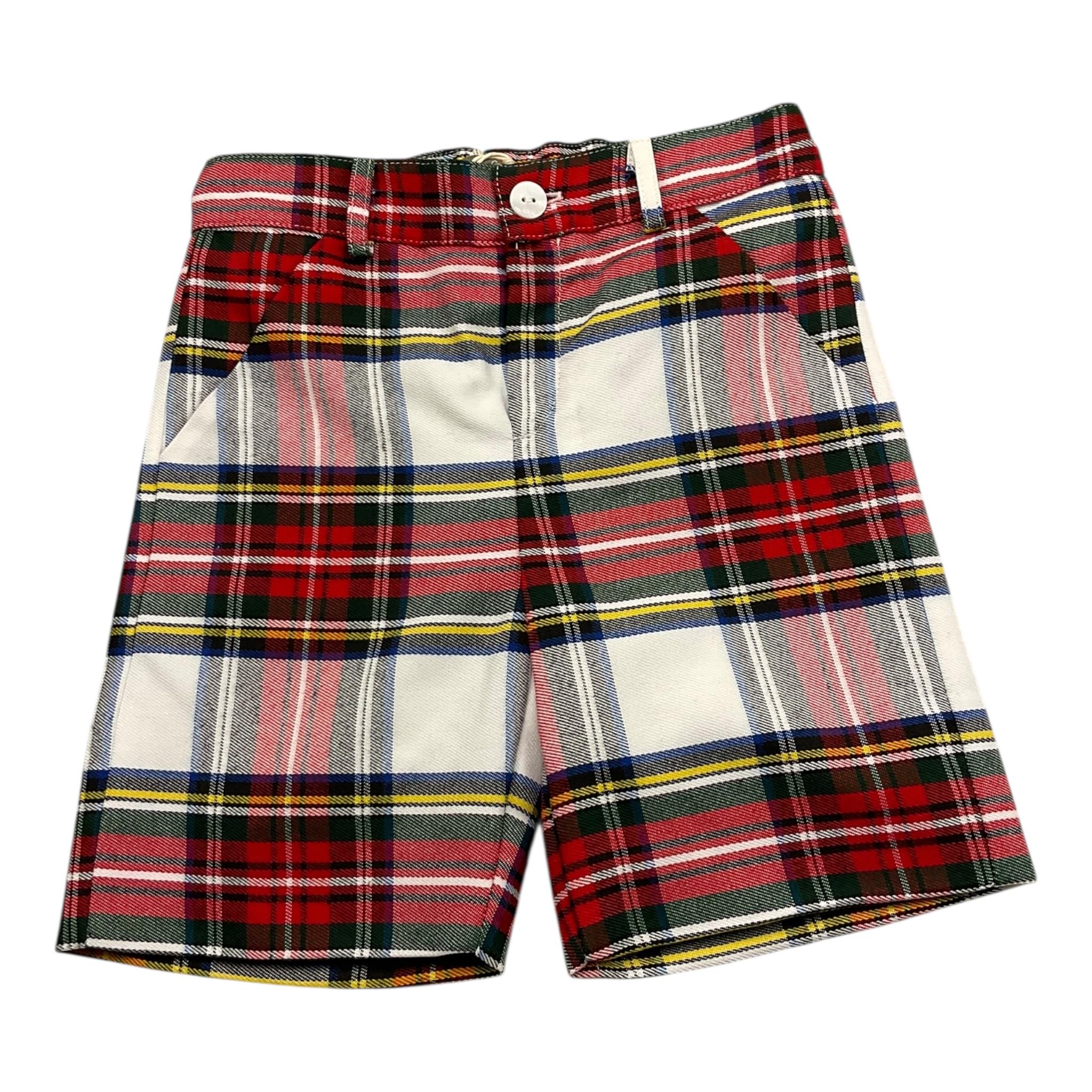 LITTLE BEAR bermuda tinta unita con fantasia scozzese Bianco per Bambino 5258 BIANCO LITTLE BEAR 