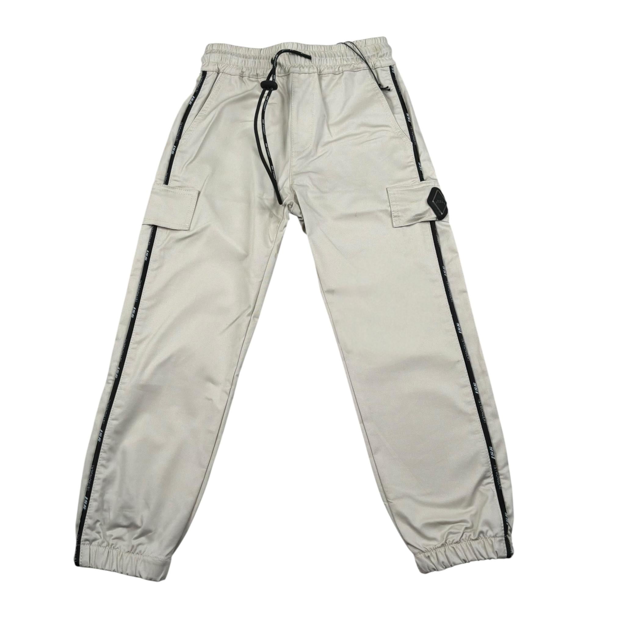 Yes London Pantalone Tinta Unita con Elastic In Vita per Bambino JR3083 BEIGE YES LONDON 