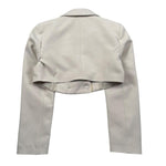 Naice Giacca Modello Crop Tinta Unita Doppiopetto per Bambina 27152 BEIGE NAICE 