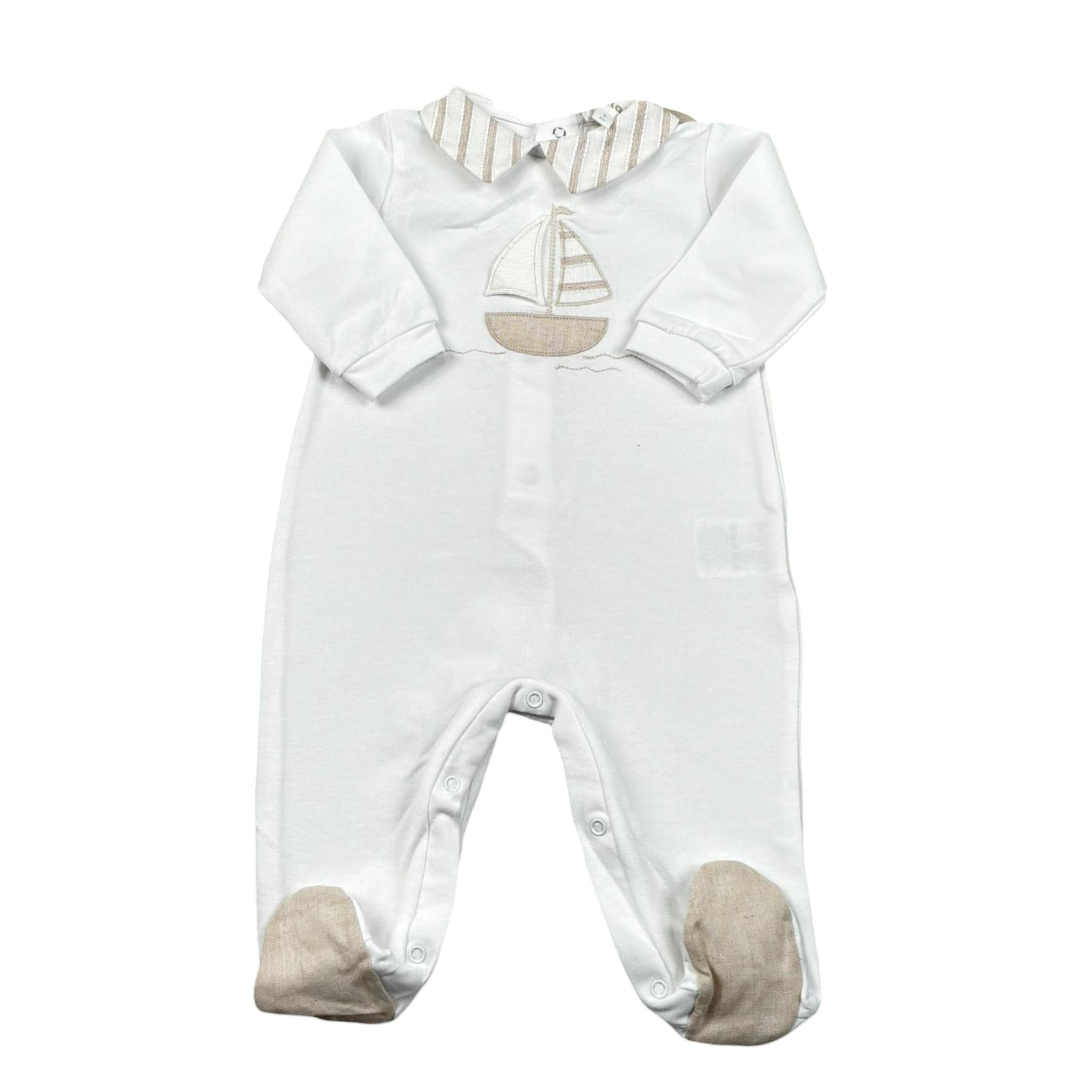 Lalalu' Tutina Manica Lunga Tinta Unita per Neonato TJL2PX BIANCO LALALU' 