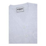 Iceberg Cardigan Tinta Unita Traforato per Bambina MGICE5152B BIANCO ICEBERG 