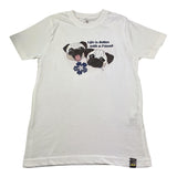 F**K T-Shirt Tinta Unita con Stampa per Bambina KSKIDEO BIANCO F**K 