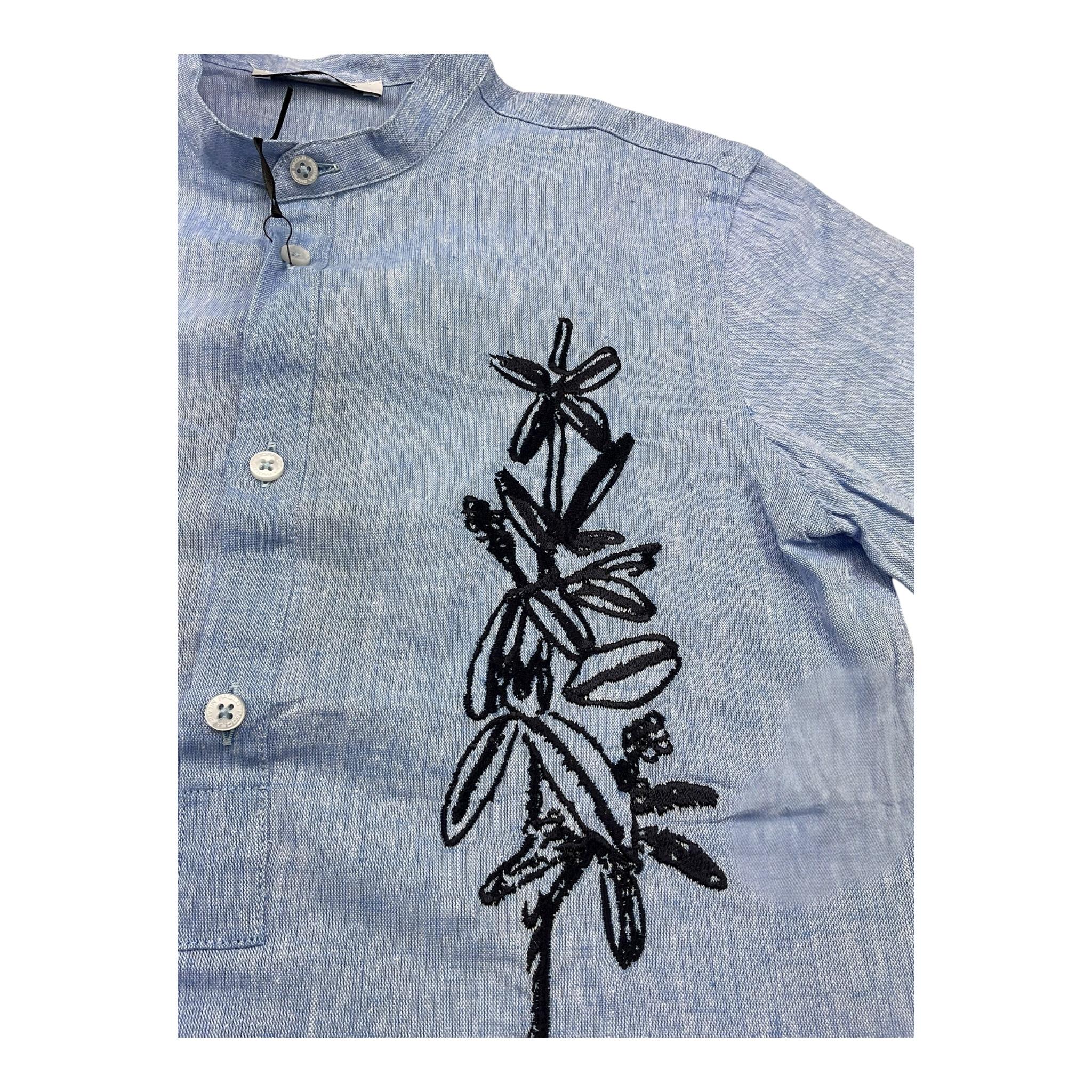 Paolo Pecora Camicia Mezza Manica Tinta Unita per Bambino PP4044 AZZURRO PAOLO PECORA 