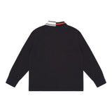 Emporio Armani Polo Manica Lunga Tinta Unita con Logo per Bambino 6D4FJ3 BLU EMPORIO ARMANI 